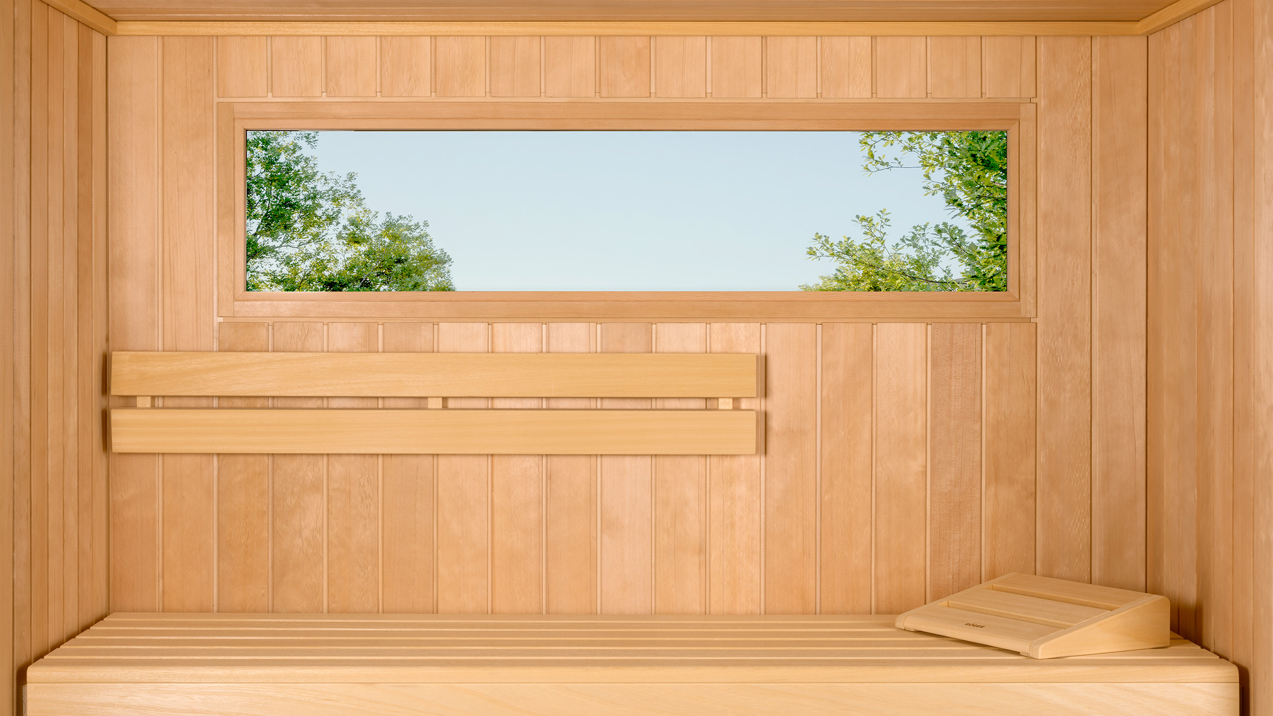 Panoramafenster Sauna Velito